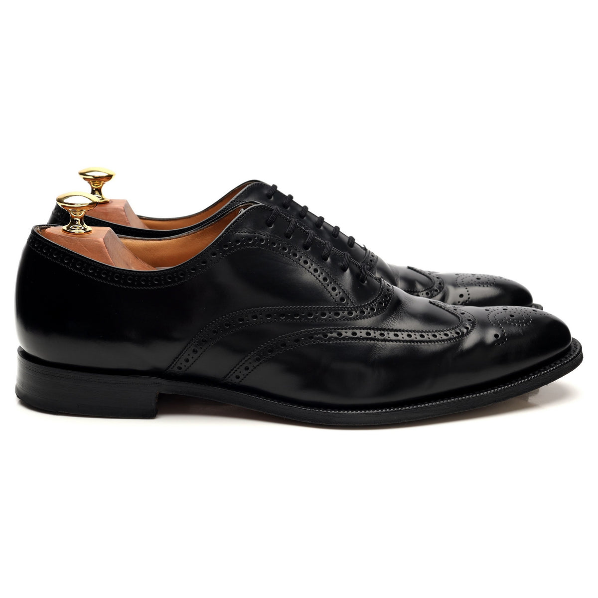 &#39;New York&#39; Black Leather Oxford Brogue UK 9 F