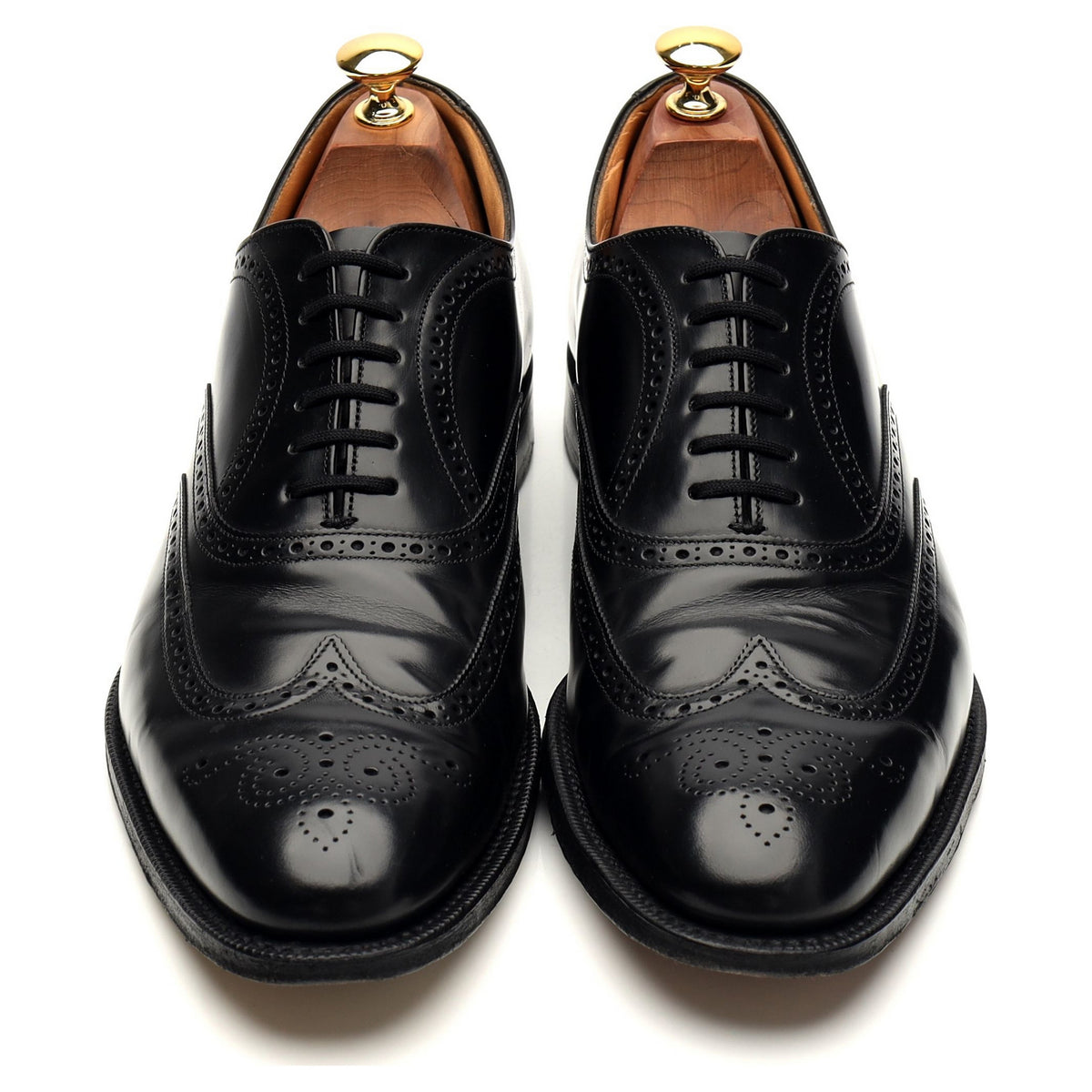 &#39;New York&#39; Black Leather Oxford Brogue UK 9 F