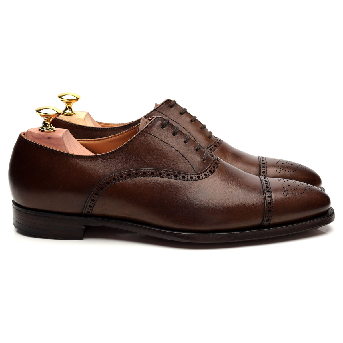 &#39;Malton&#39; Brown Leather Oxford Brogue UK 7 E