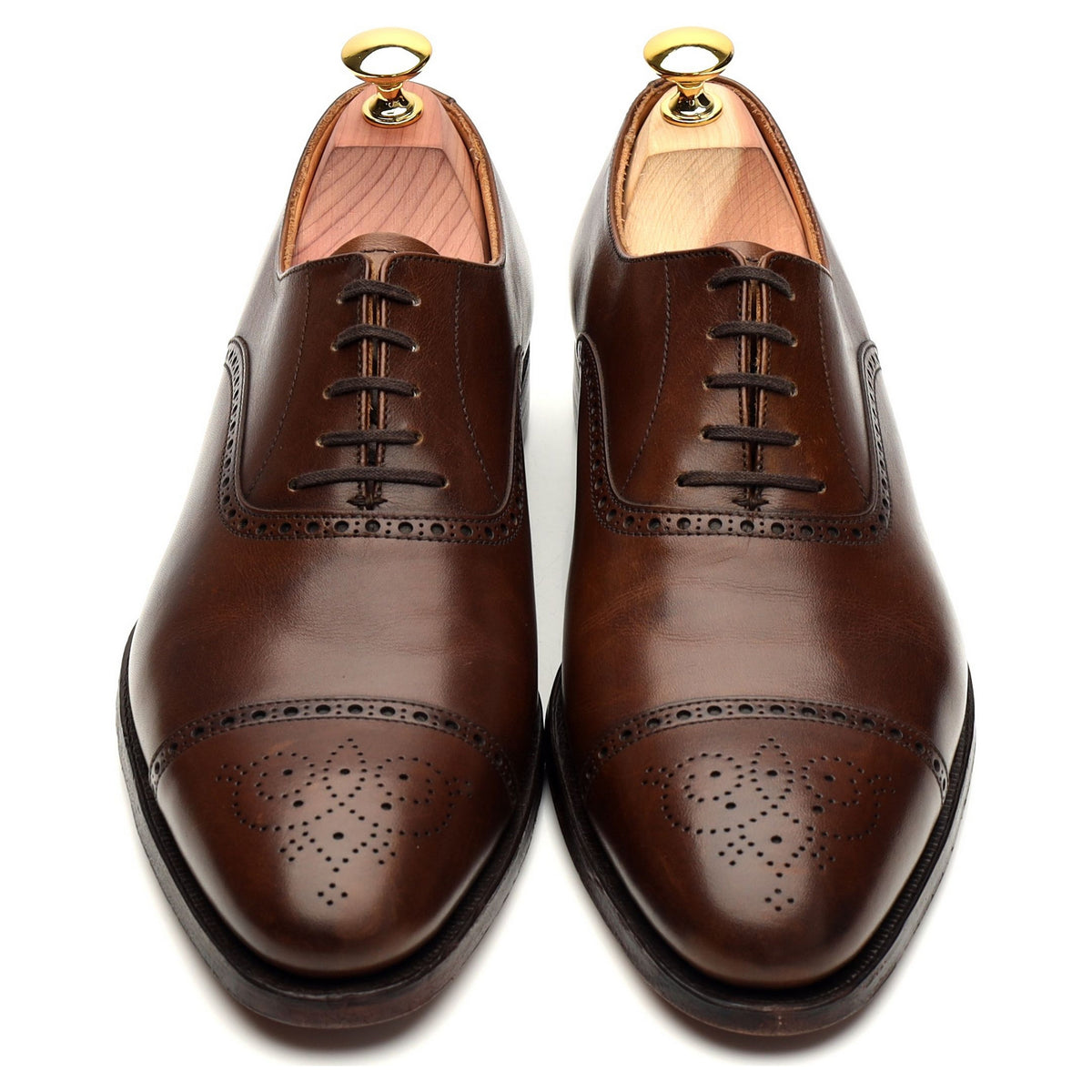 &#39;Malton&#39; Brown Leather Oxford Brogue UK 7 E