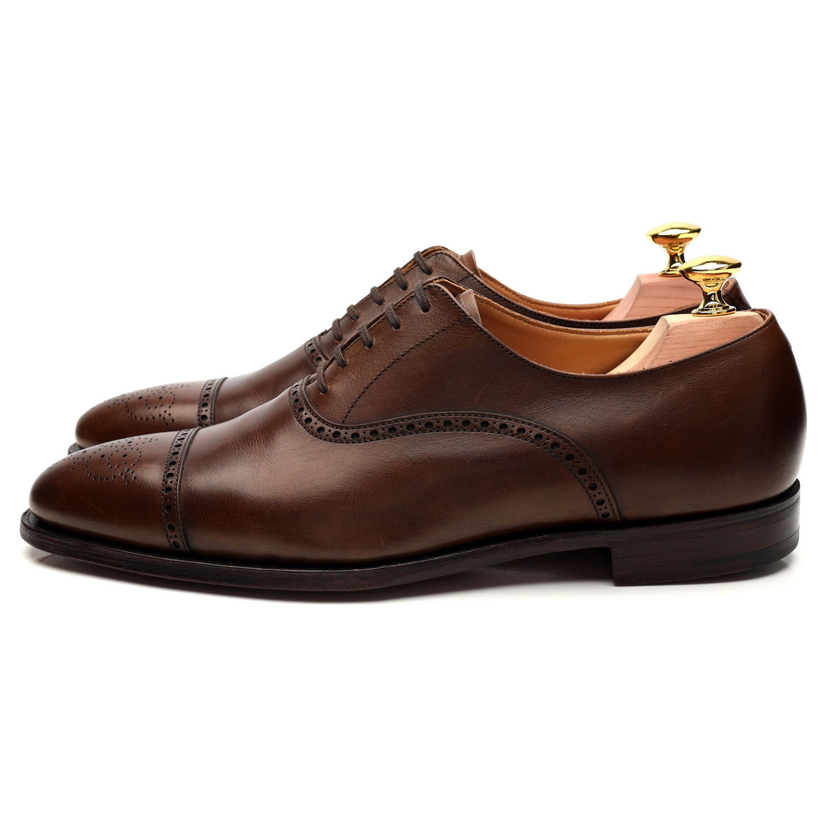 &#39;Malton&#39; Brown Leather Oxford Brogue UK 7 E