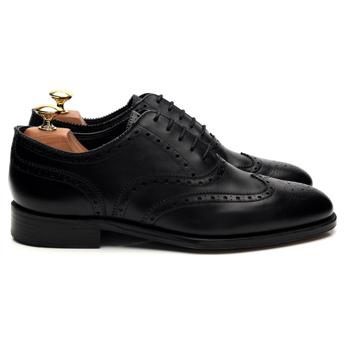 Black Leather Oxford Brogue UK 8.5 EE