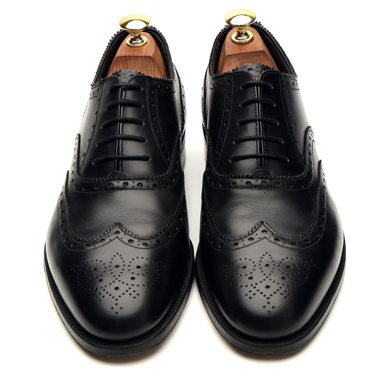 Black Leather Oxford Brogue UK 8.5 EE