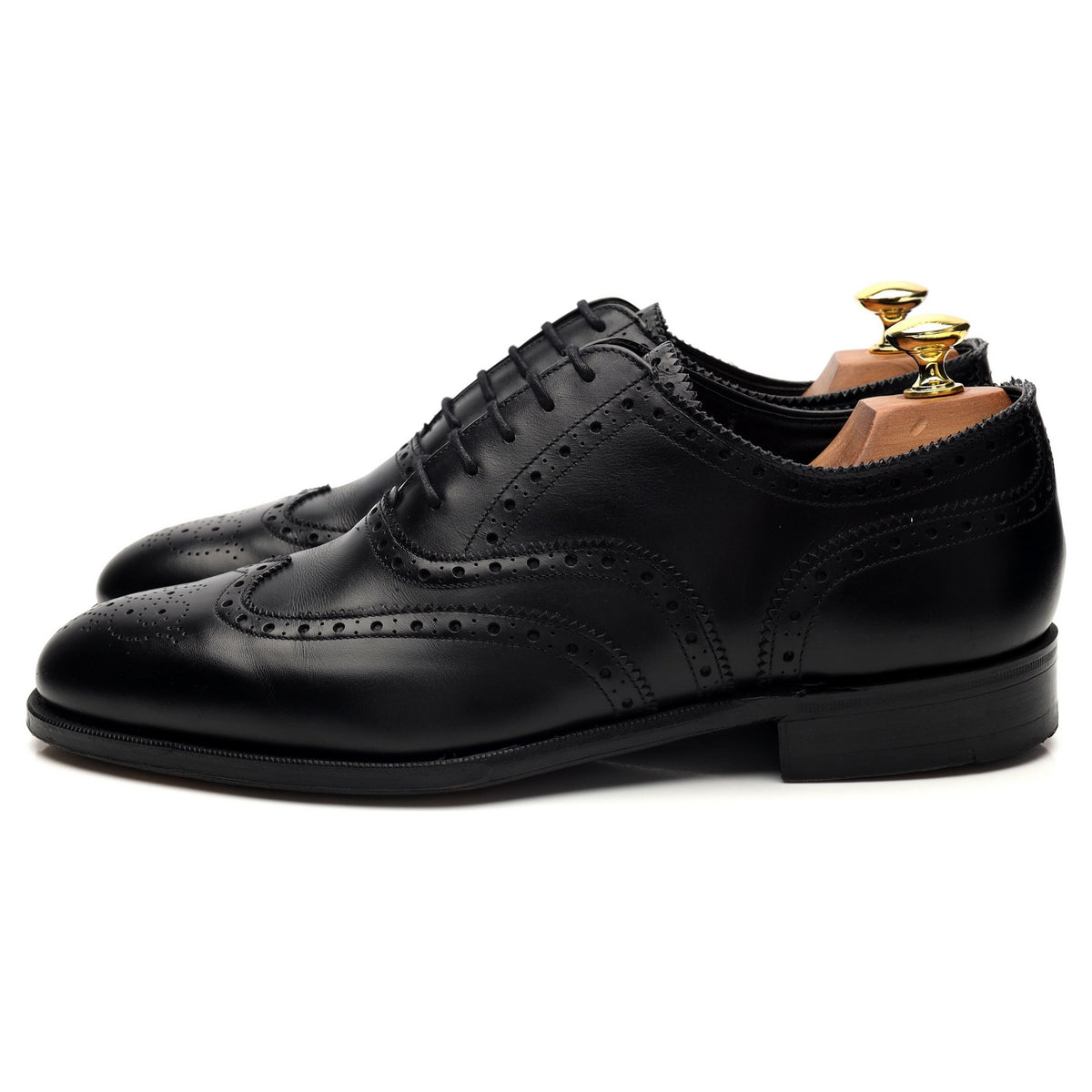 Black Leather Oxford Brogue UK 8.5 EE