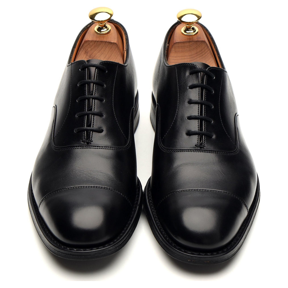 &#39;Consul&#39; Black Leather Oxford UK 6 F