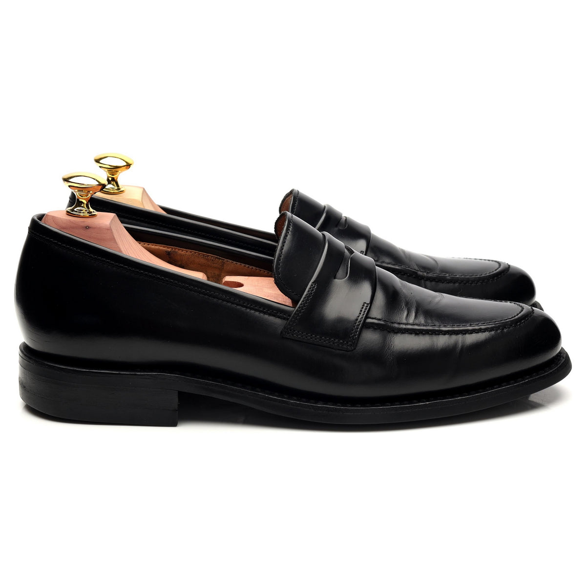 &#39;211B&#39; Black Leather Loafers UK 7.5 F