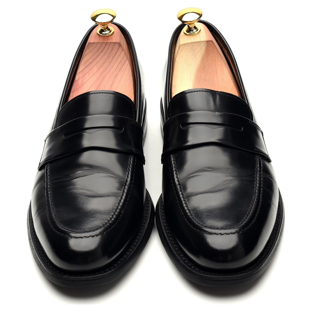 &#39;211B&#39; Black Leather Loafers UK 7.5 F