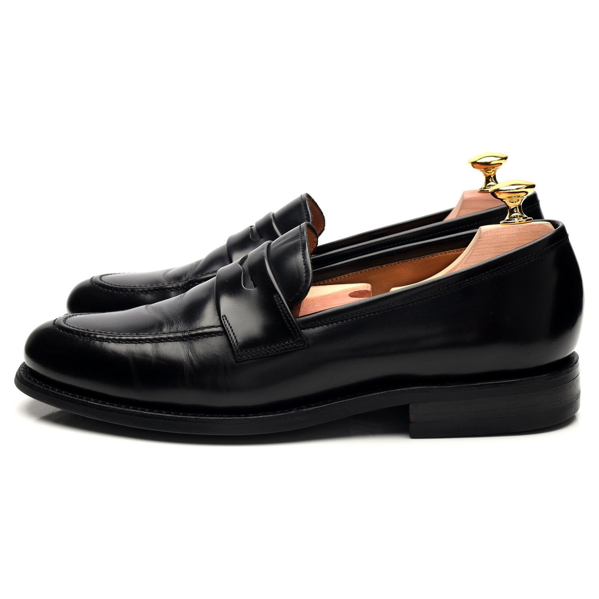 &#39;211B&#39; Black Leather Loafers UK 7.5 F