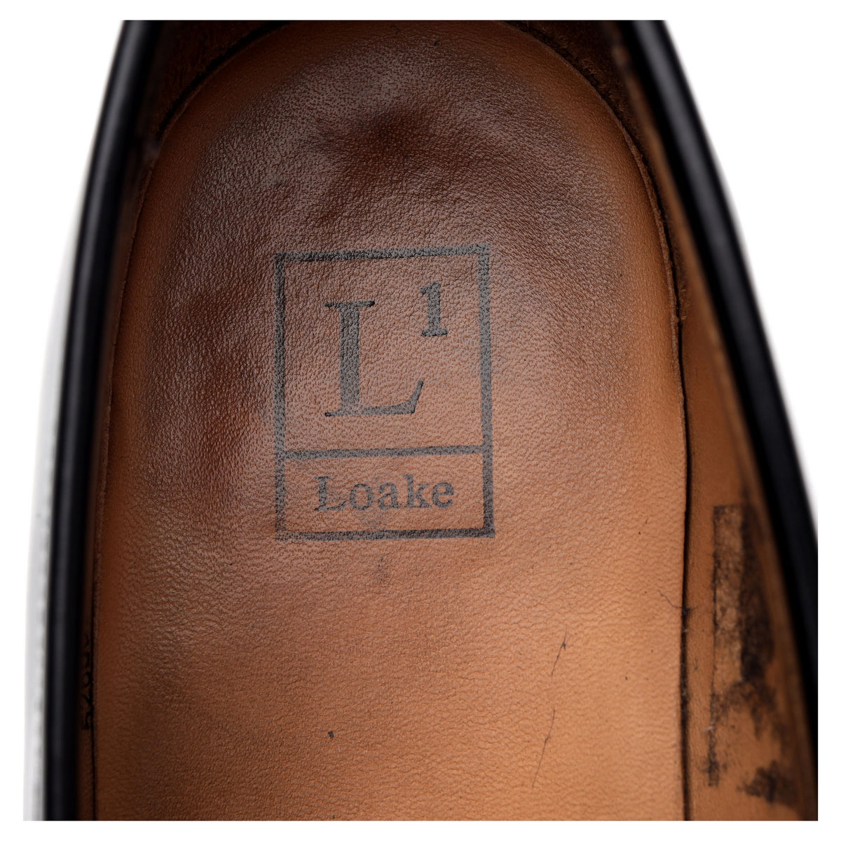 &#39;211B&#39; Black Leather Loafers UK 7.5 F