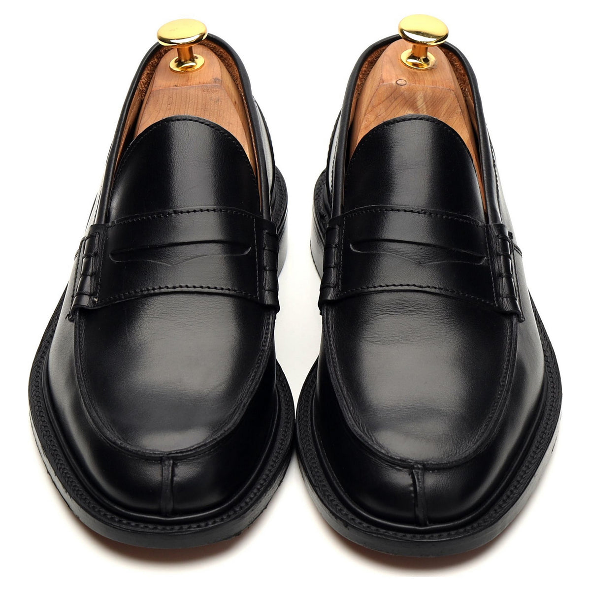 &#39;James&#39; Black Leather Loafer UK 5.5