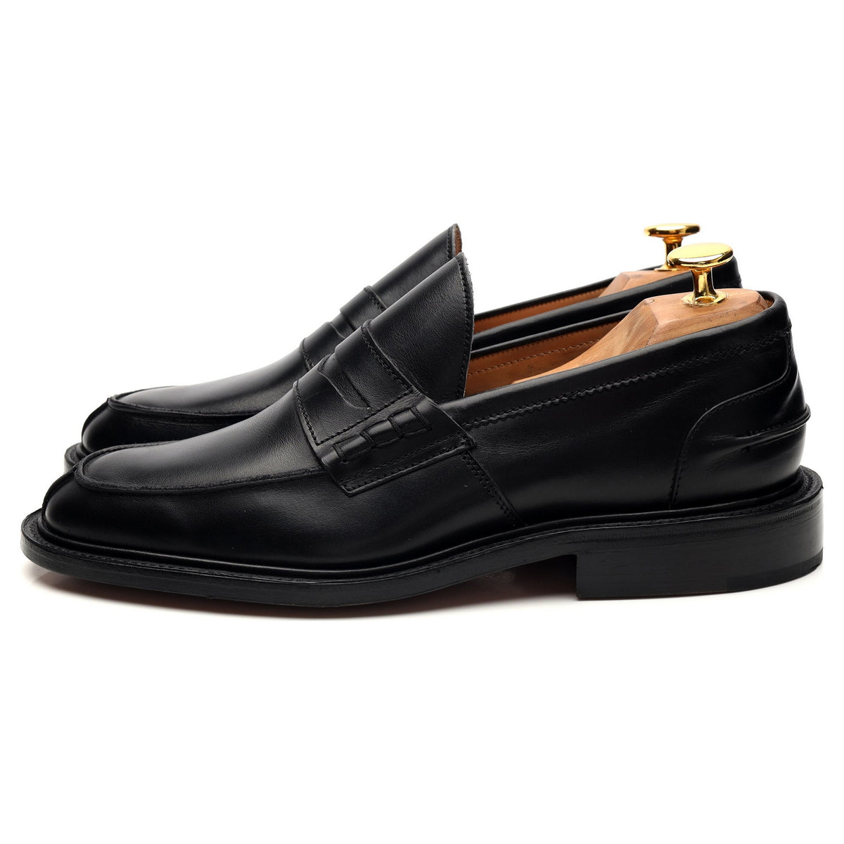 &#39;James&#39; Black Leather Loafer UK 5.5