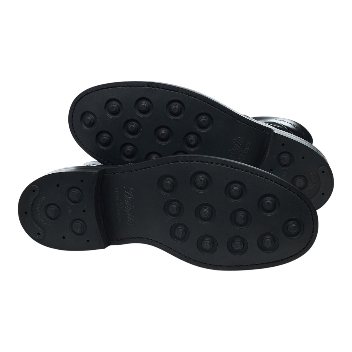 'Stow' Black Leather Brogue Boots UK 10