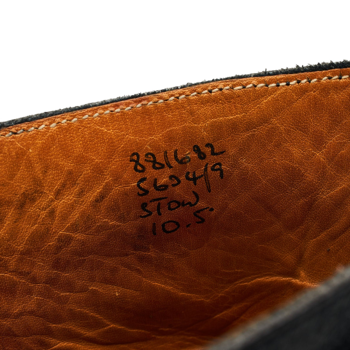 'Stow' Black Leather Brogue Boots UK 10