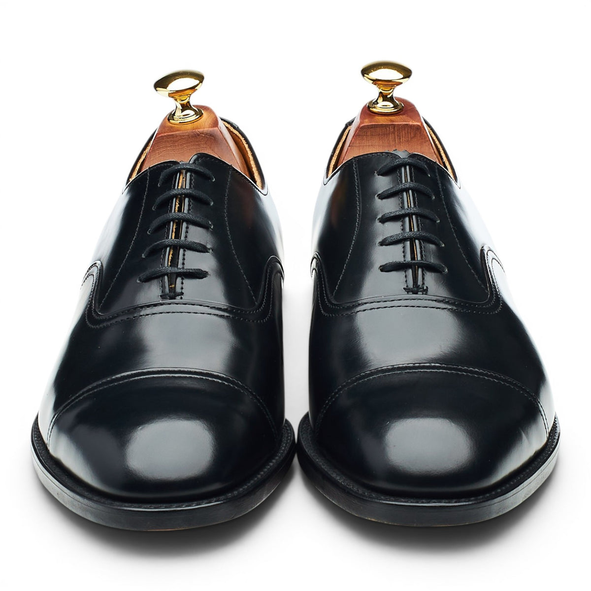 '747' Black Leather Oxford UK 9 F