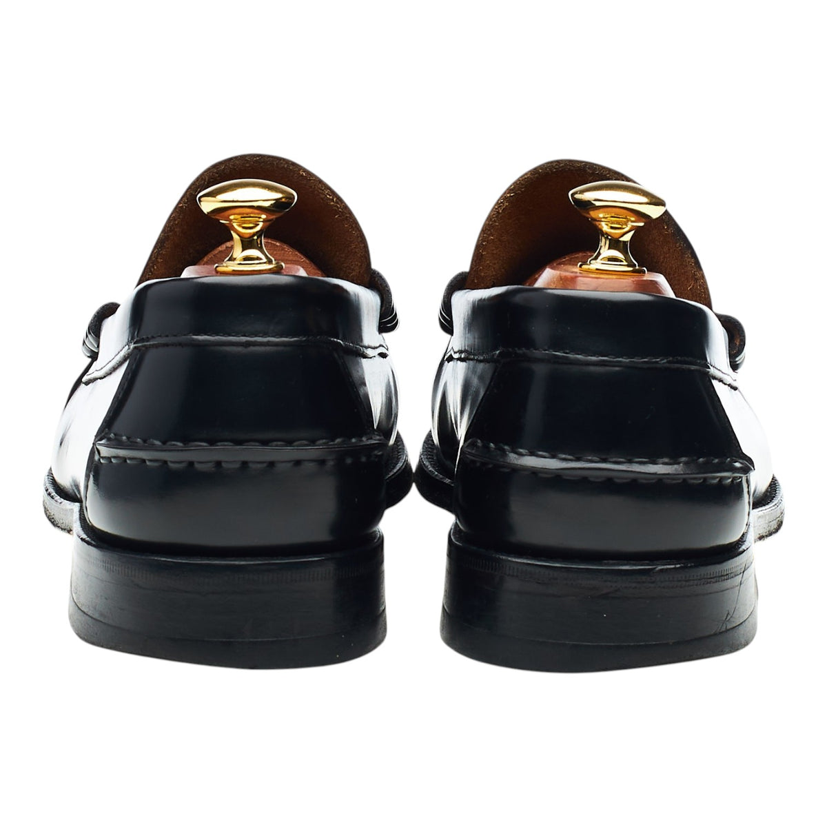 'Princeton' Black Leather Unlined Loafers UK 9.5