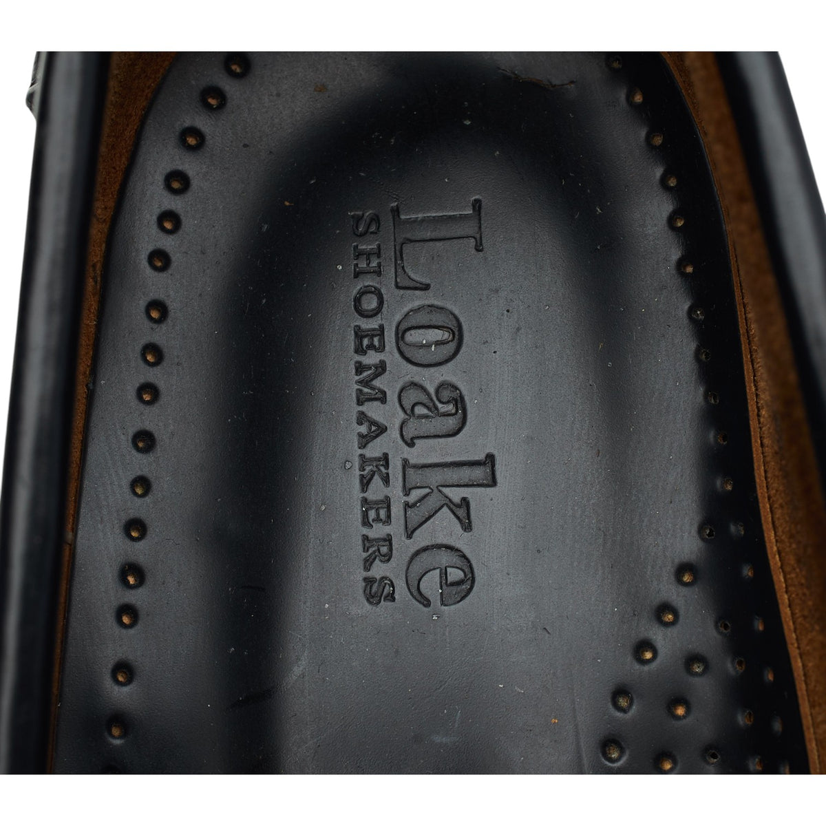 'Princeton' Black Leather Unlined Loafers UK 9.5