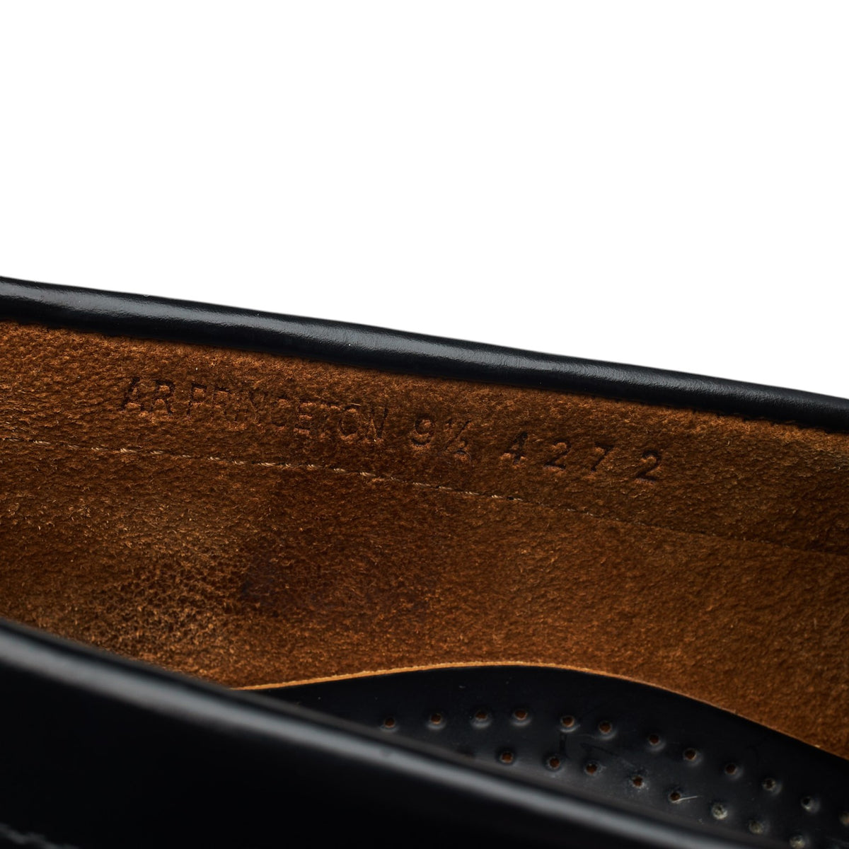 'Princeton' Black Leather Unlined Loafers UK 9.5