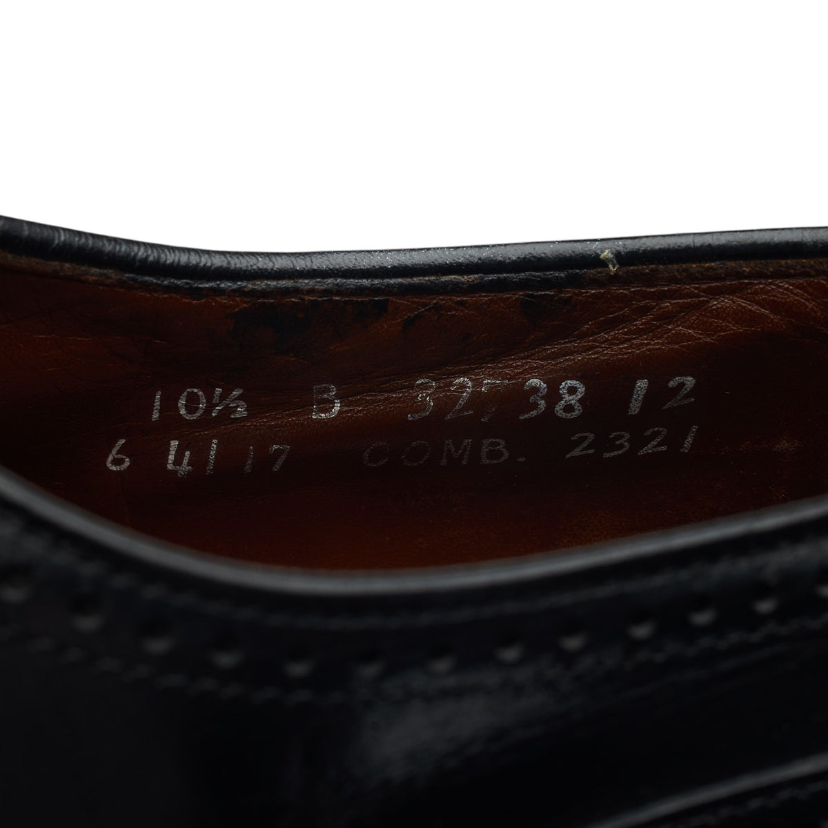 'Marlow' Black Leather Oxford Brogues UK 9.5 US 10.5 B