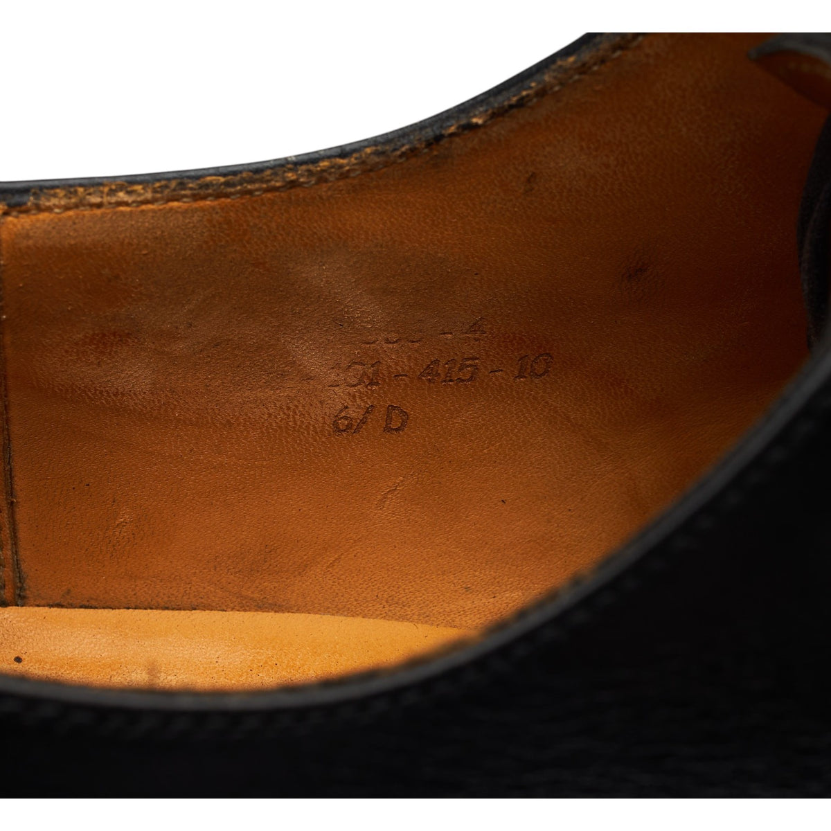 '415' Black Leather Oxford 6 D UK 6.5