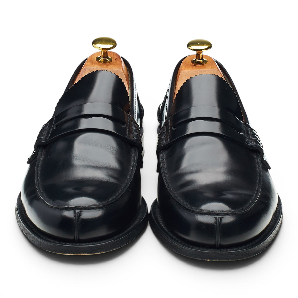 'Tunbridge' Black Leather Loafers UK 8.5 G