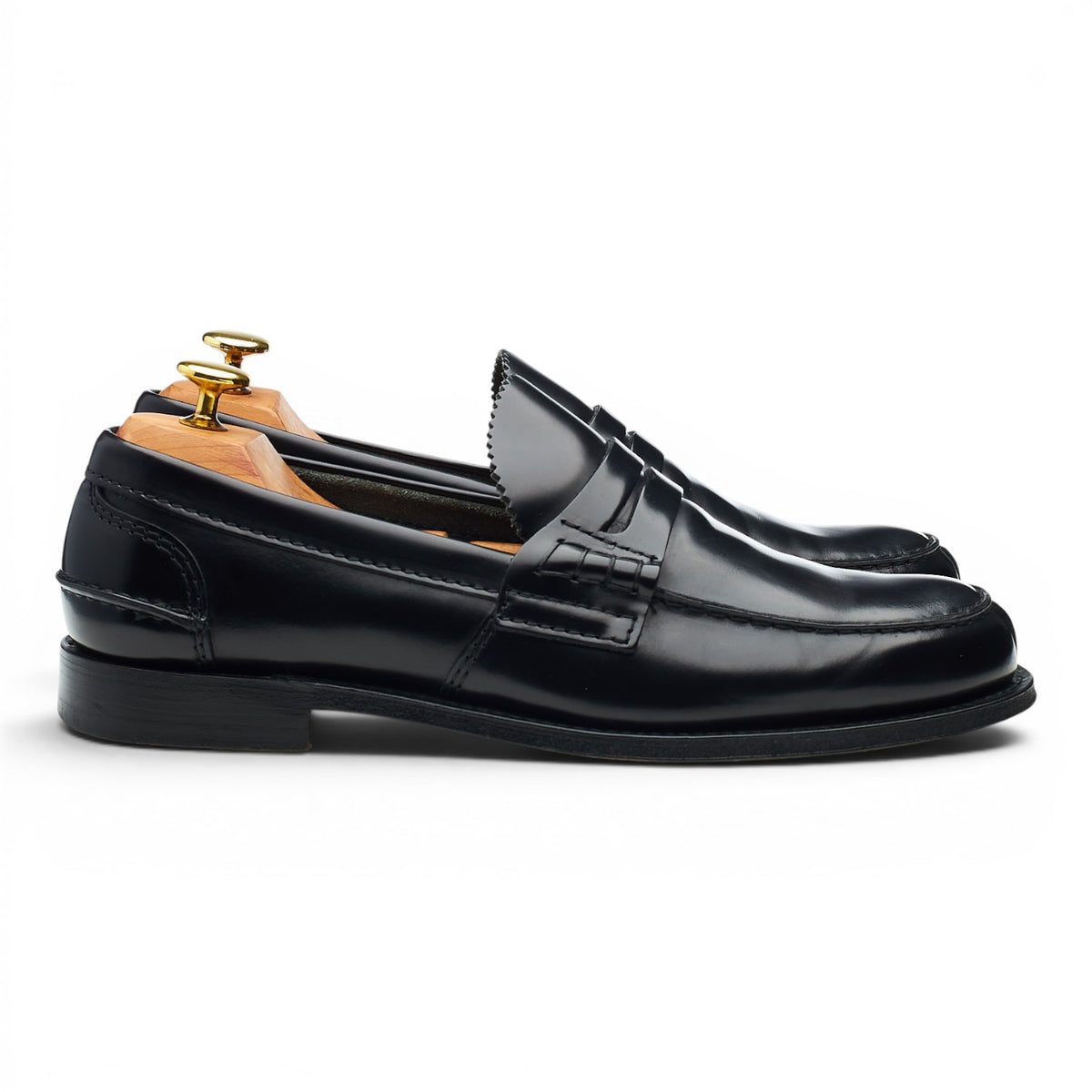 'Tunbridge' Black Leather Loafers UK 8.5 G