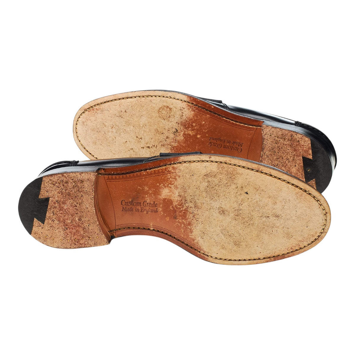 'Tunbridge' Black Leather Loafers UK 8.5 G