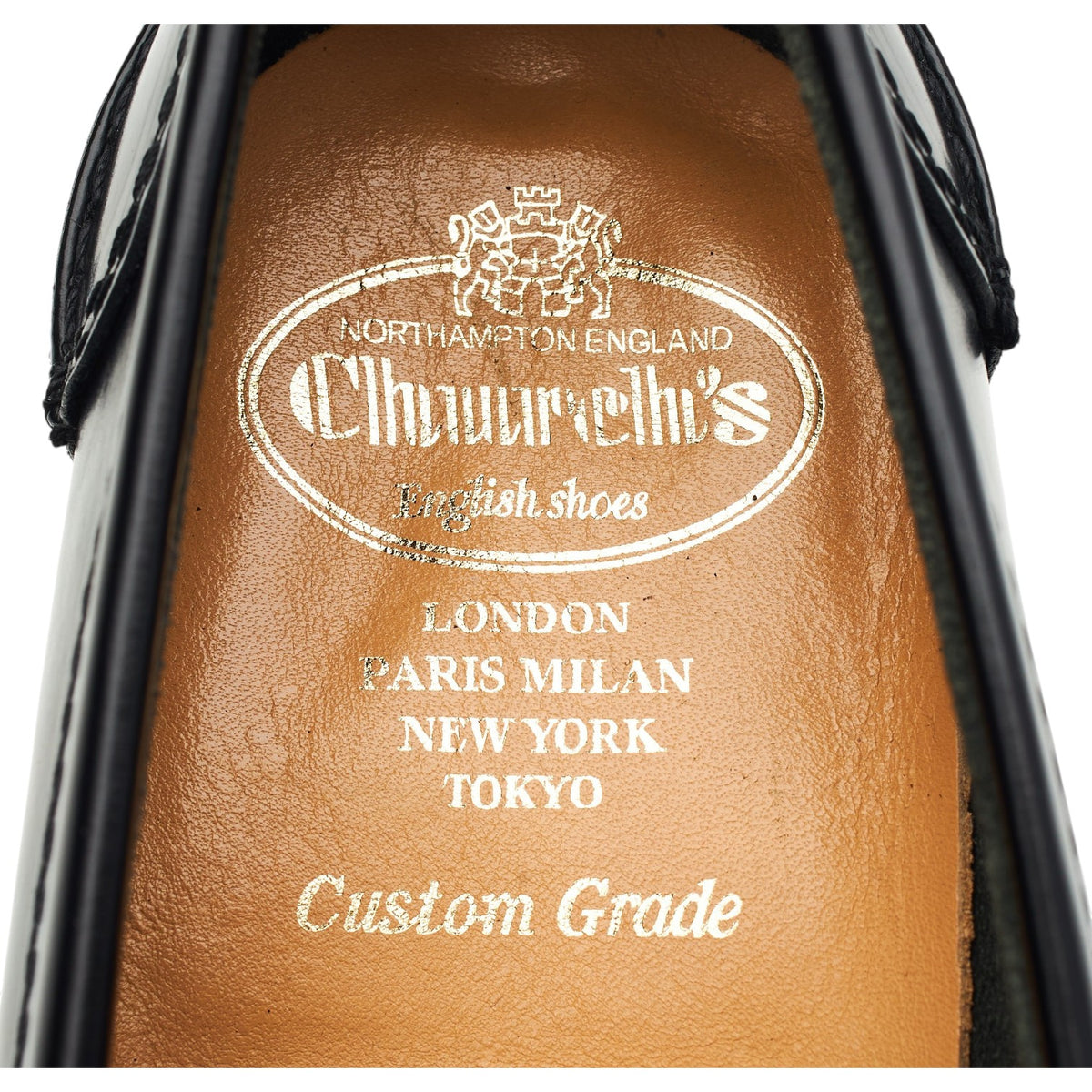 'Tunbridge' Black Leather Loafers UK 8.5 G