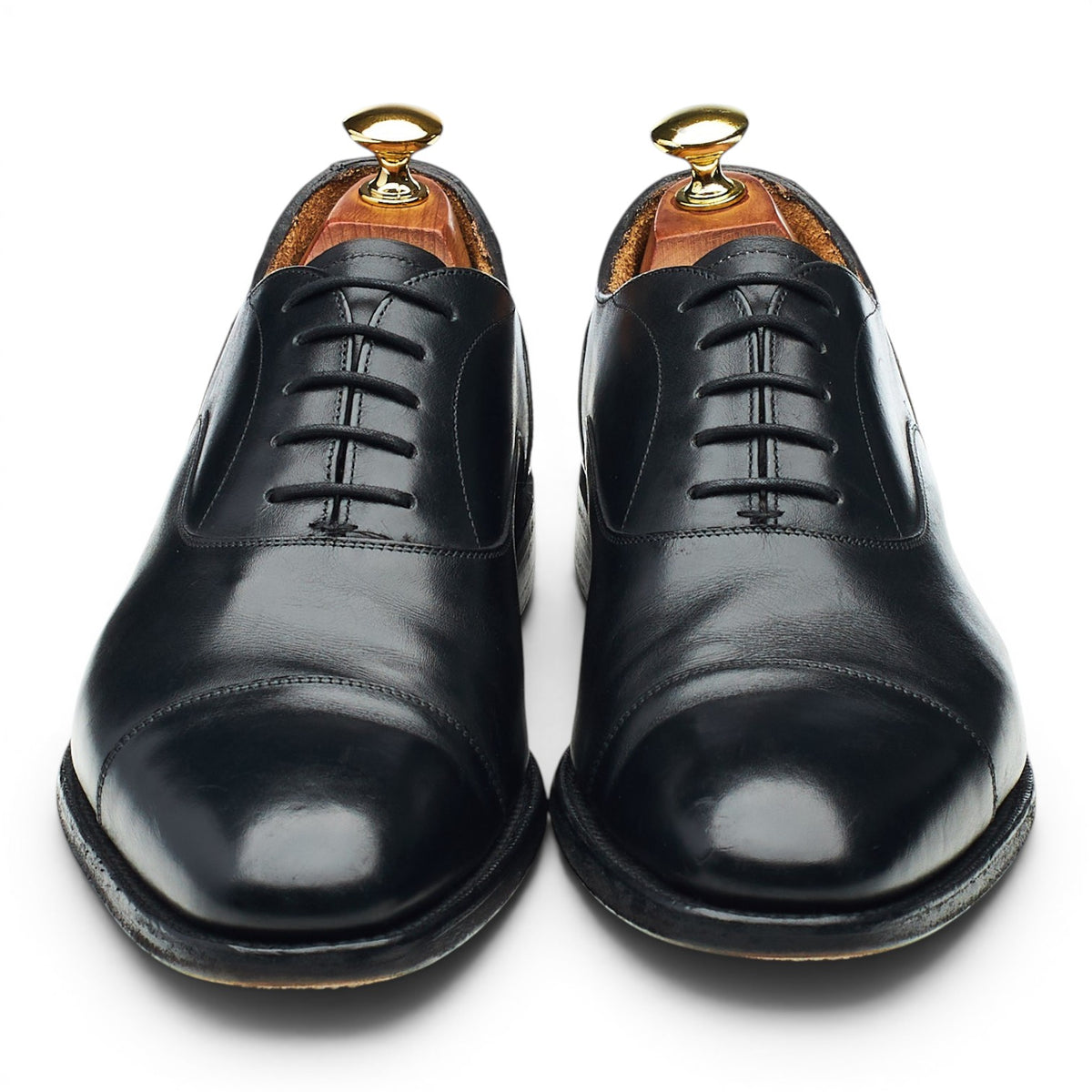 'Sheldon' Black Leather Oxford UK 8 F