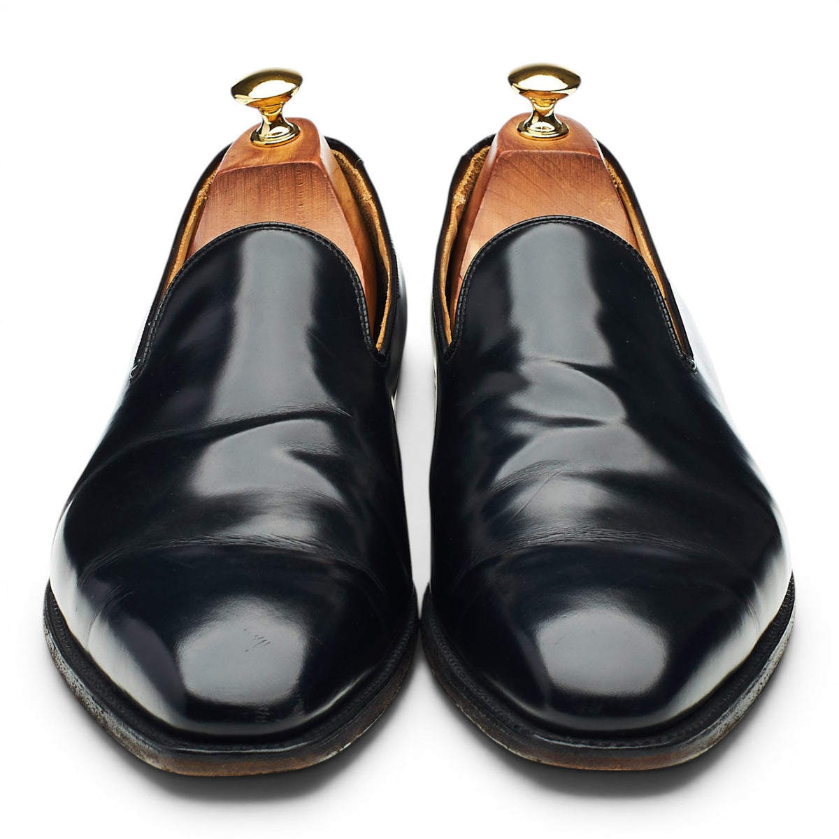 'Kensington' Black Leather Loafers UK 10 E