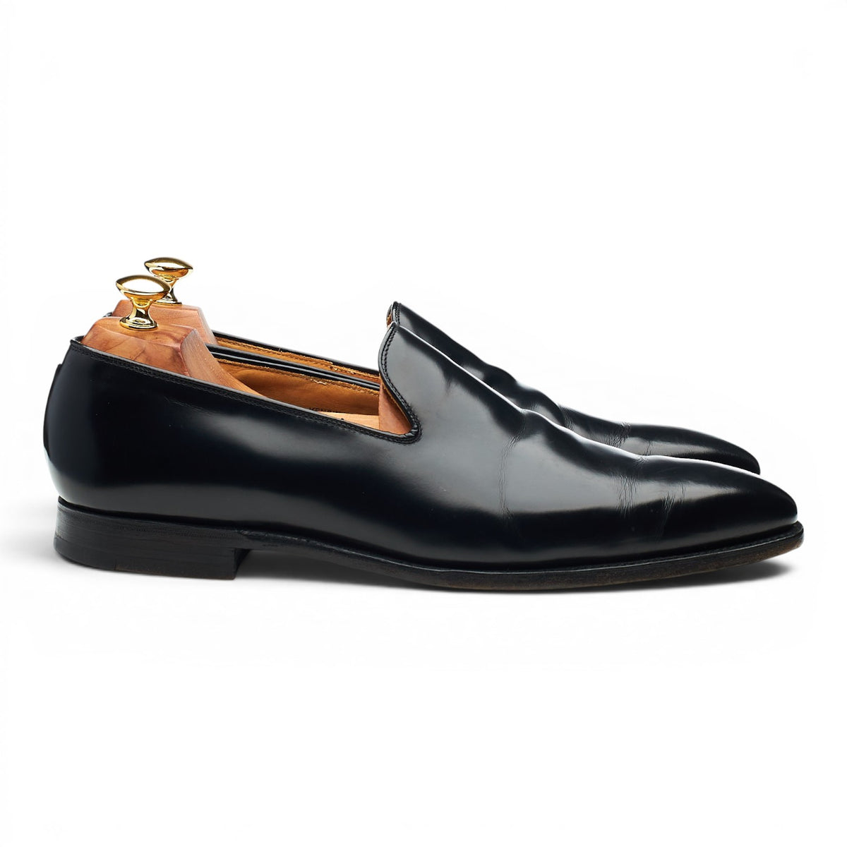 'Kensington' Black Leather Loafers UK 10 E