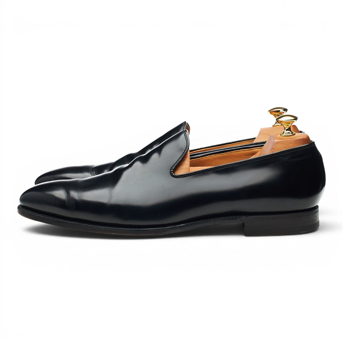 'Kensington' Black Leather Loafers UK 10 E