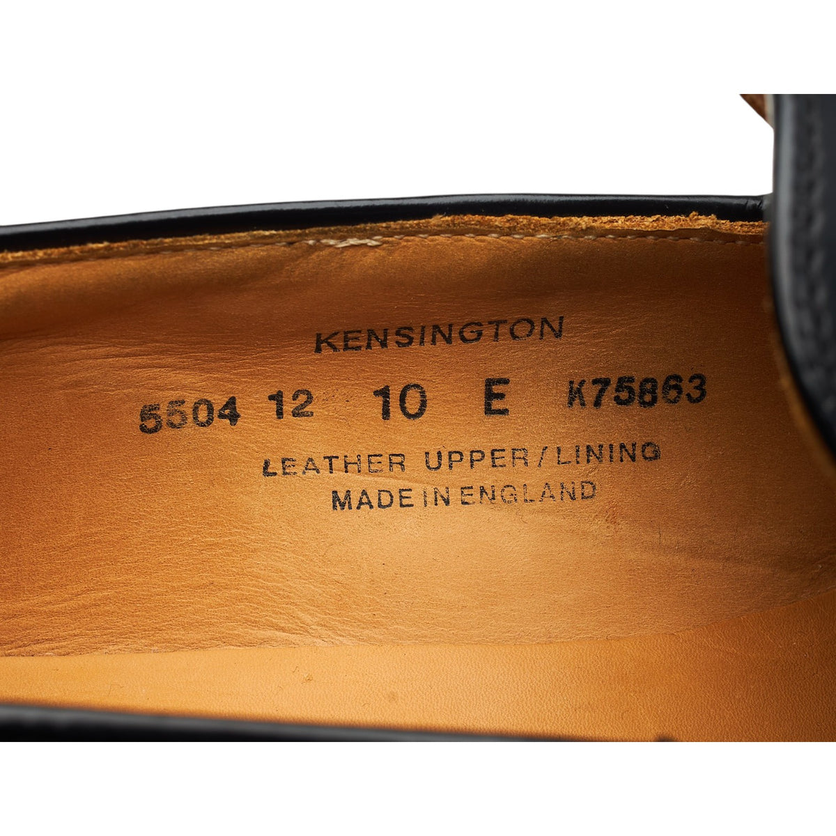 'Kensington' Black Leather Loafers UK 10 E