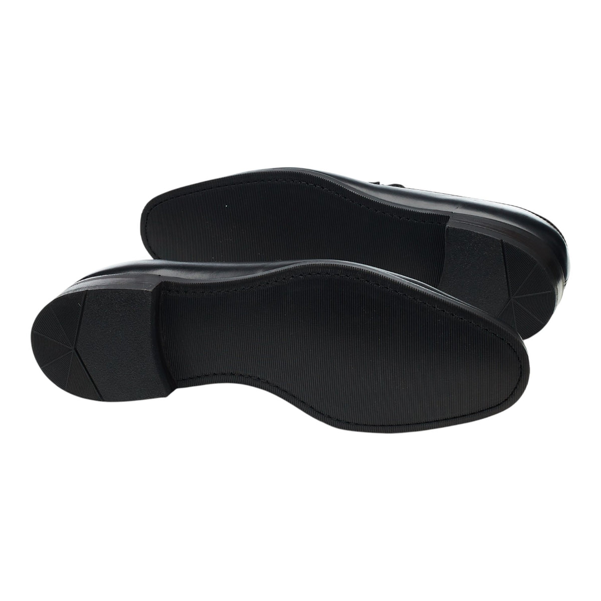 'Parham' Black Leather Split Toe Loafers UK 8 F