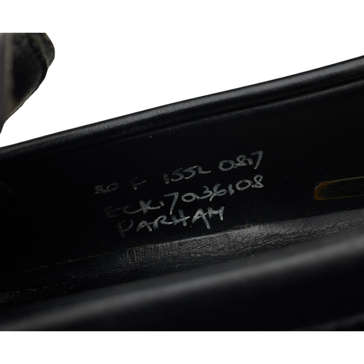 'Parham' Black Leather Split Toe Loafers UK 8 F