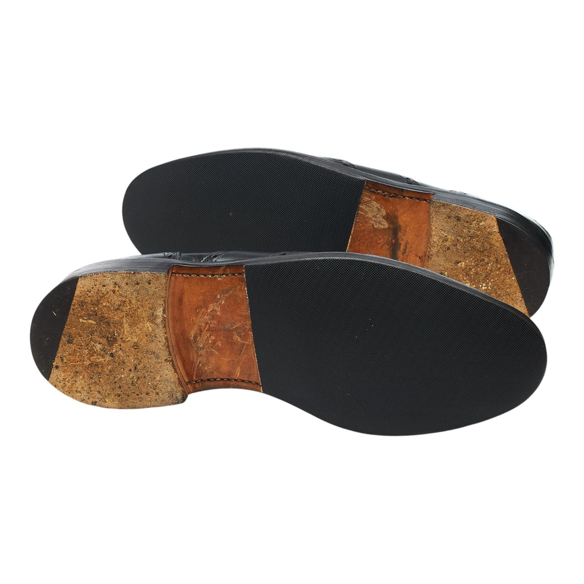 'Bexhill' Black Leather Derby Brogues UK 7.5 F