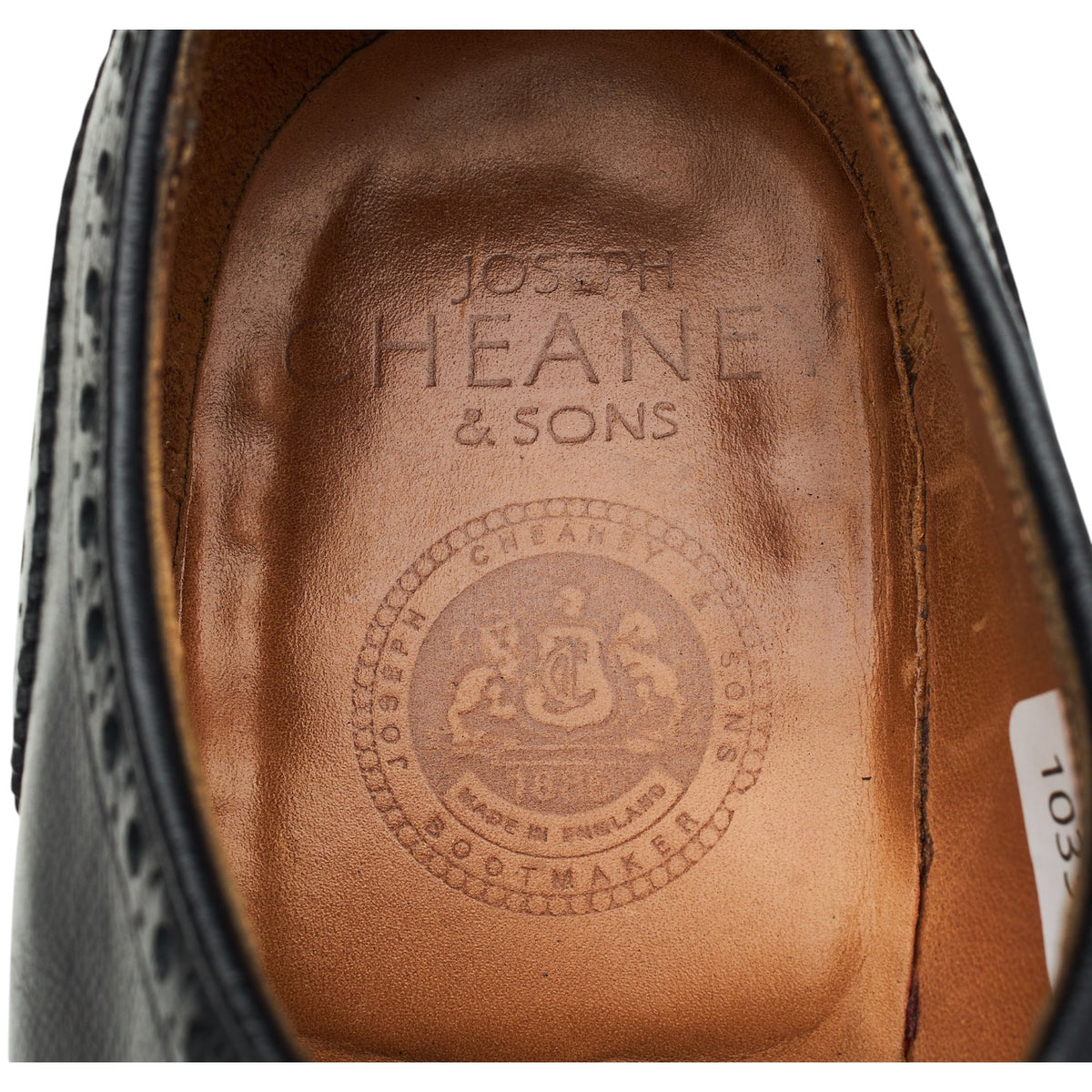 'Bexhill' Black Leather Derby Brogues UK 7.5 F