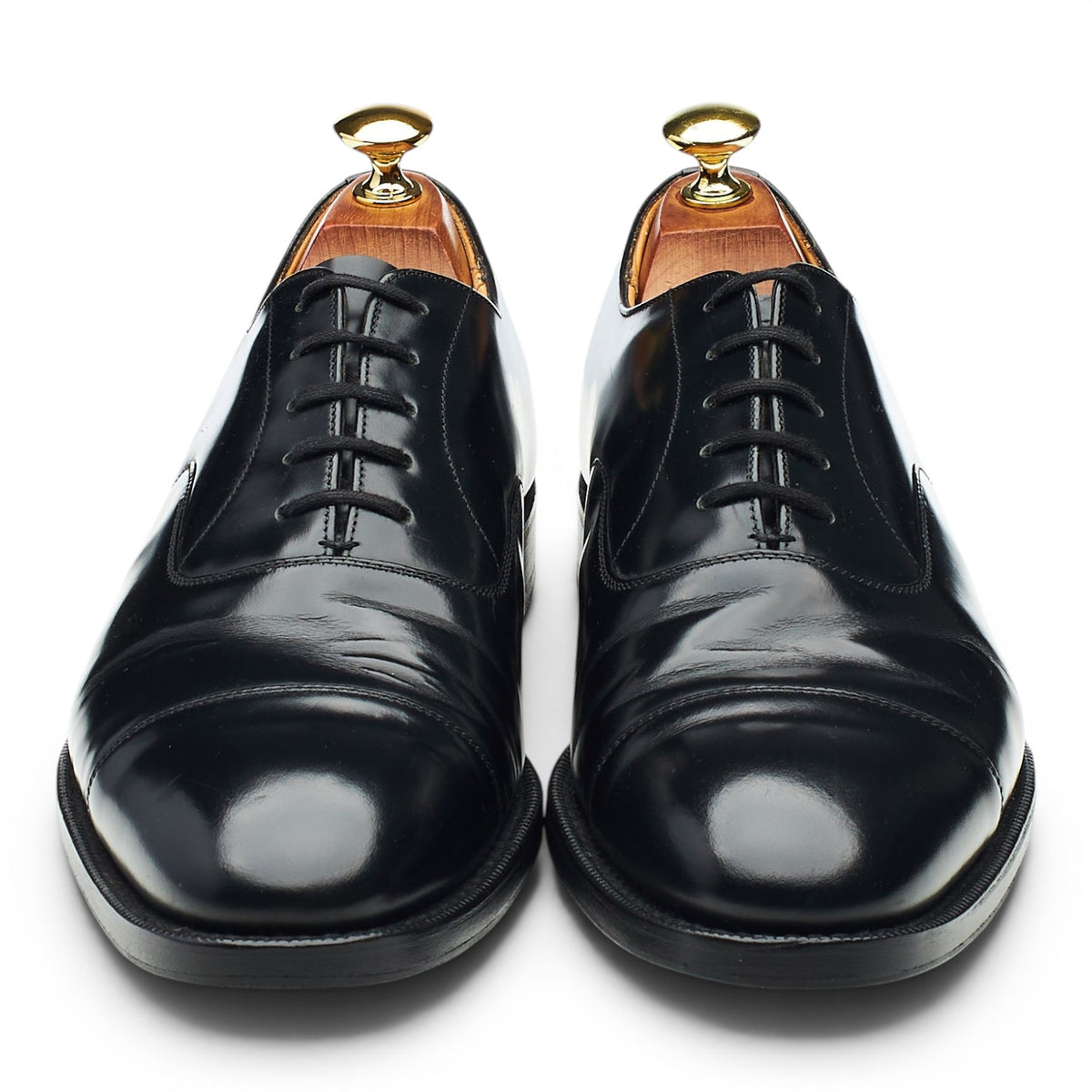 'Consul' Black Leather Oxford UK 8 F