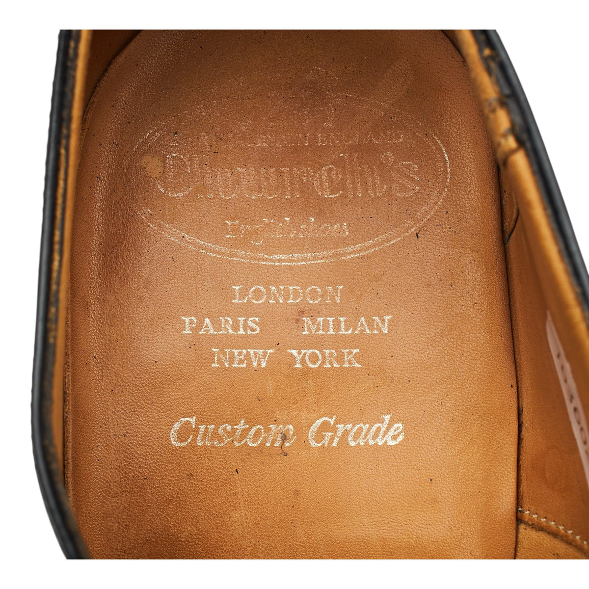 'Consul' Black Leather Oxford UK 8 F