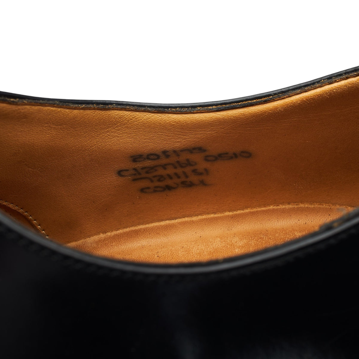 'Consul' Black Leather Oxford UK 8 F