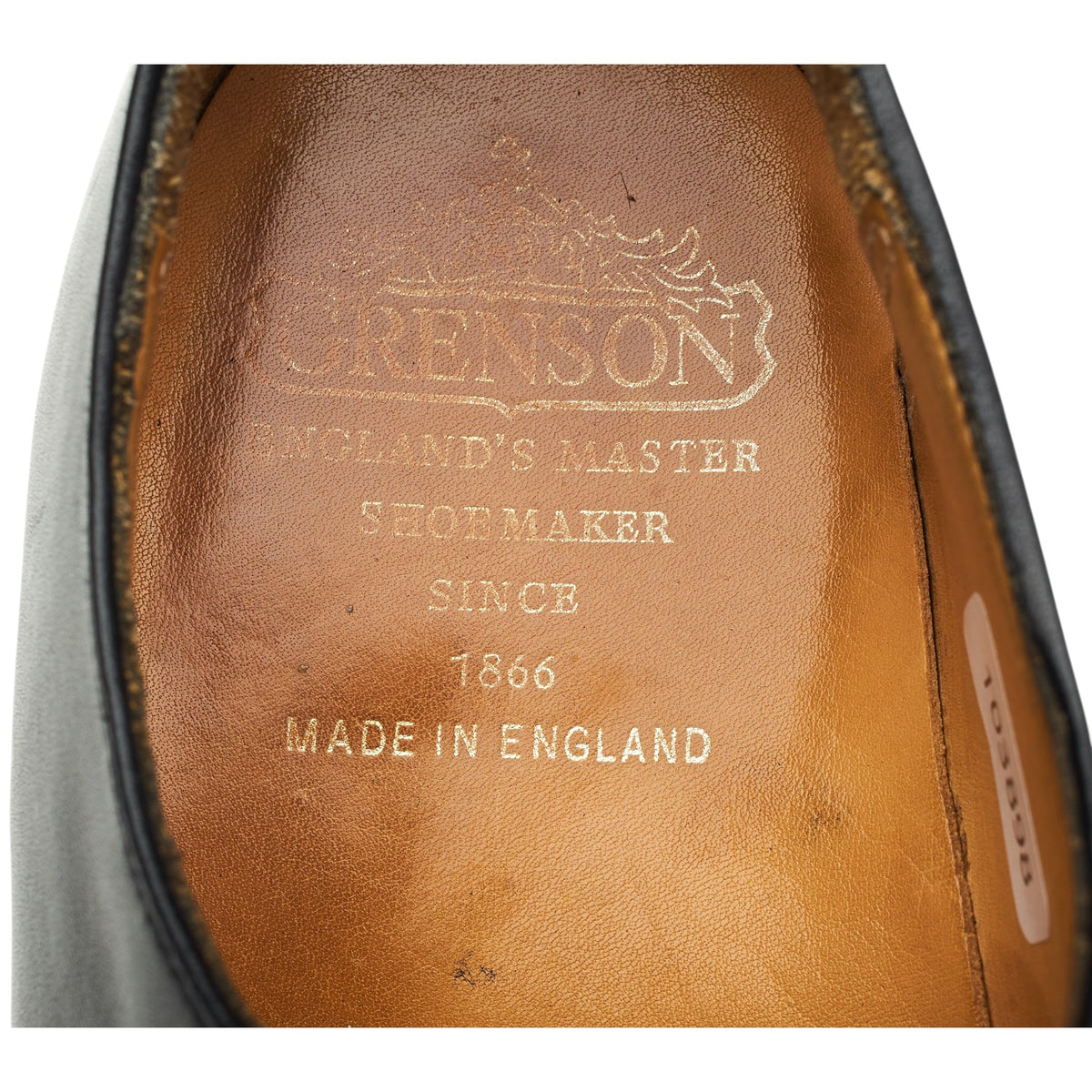 Black Leather Wholecut Oxford UK 8.5 F