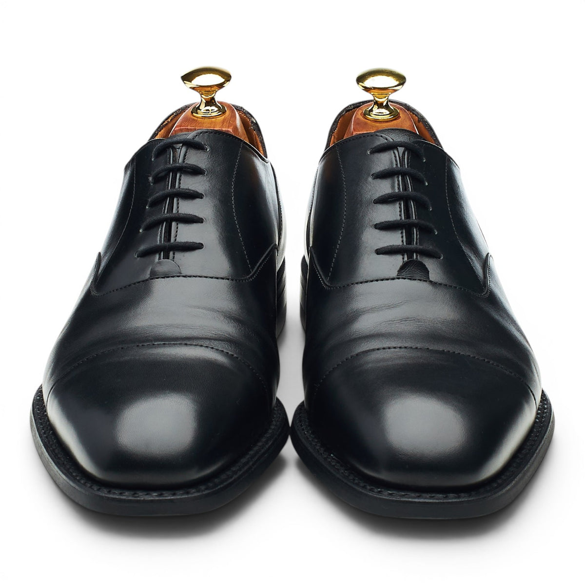 'Harrington' Black Leather Oxford UK 8.5 F