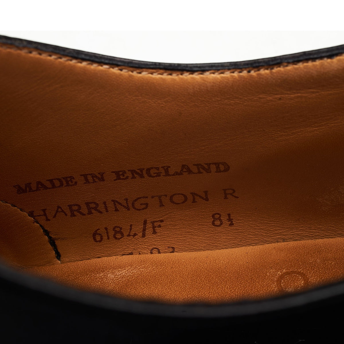 'Harrington' Black Leather Oxford UK 8.5 F