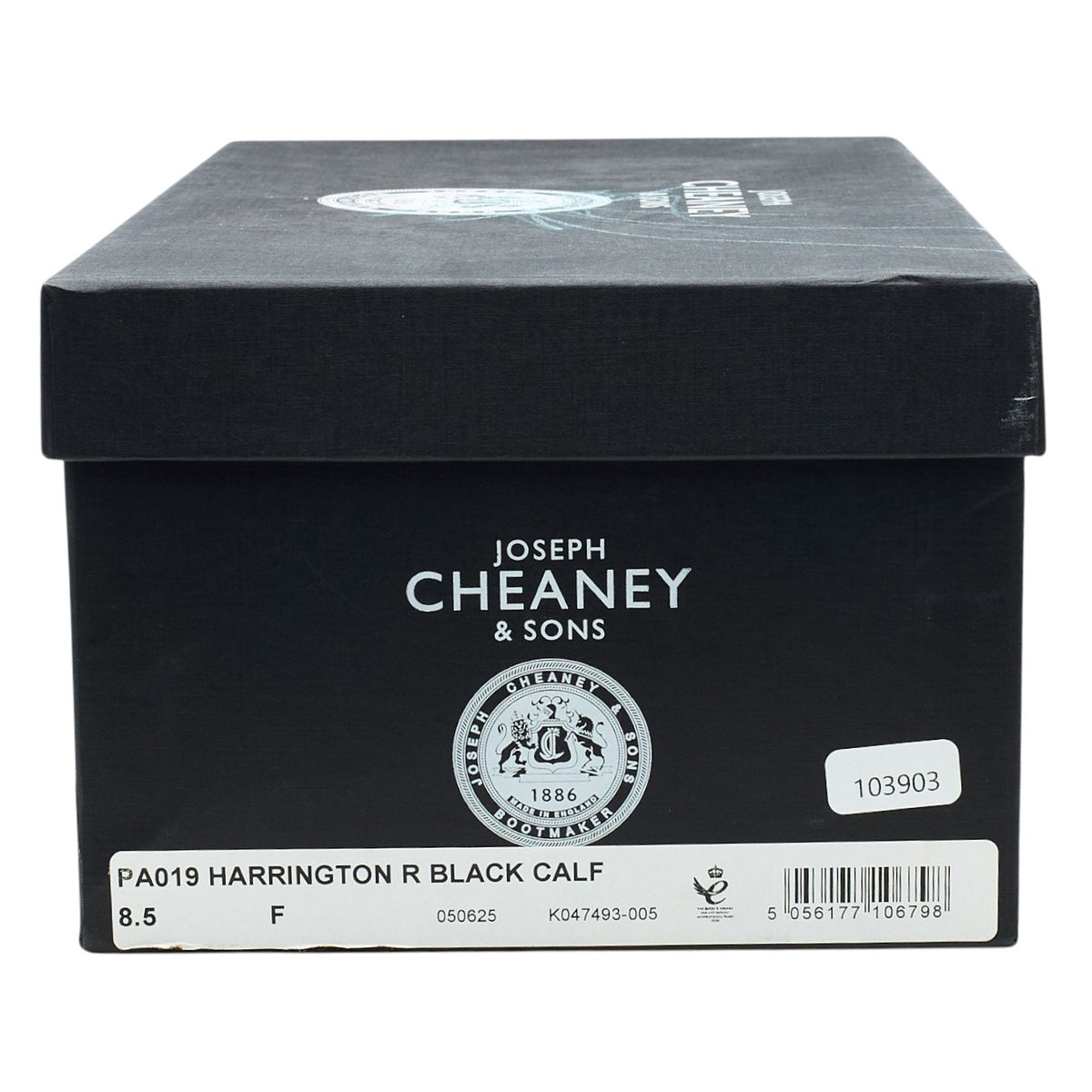 'Harrington' Black Leather Oxford UK 8.5 F