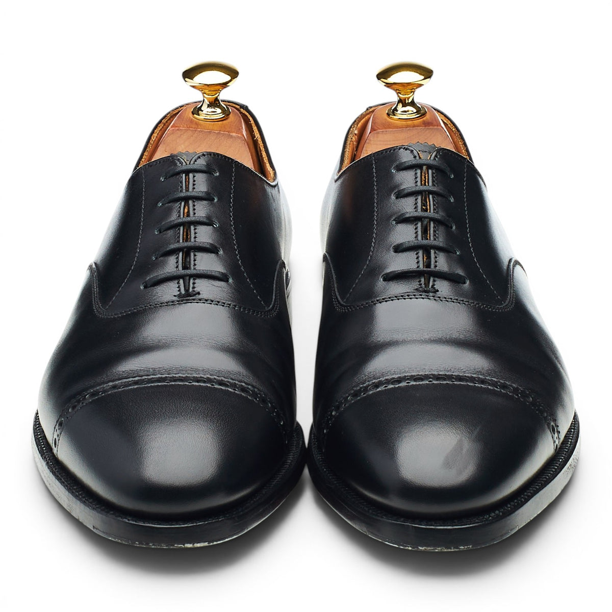 'Arden' Black Leather Oxford Brogues UK 6.5 E