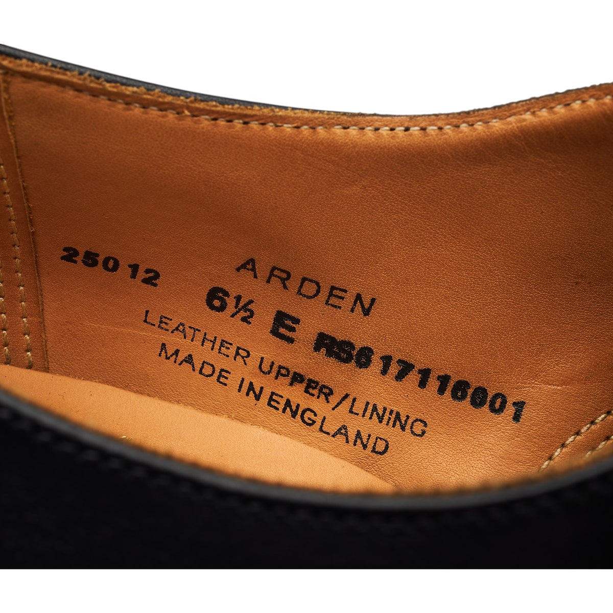 'Arden' Black Leather Oxford Brogues UK 6.5 E