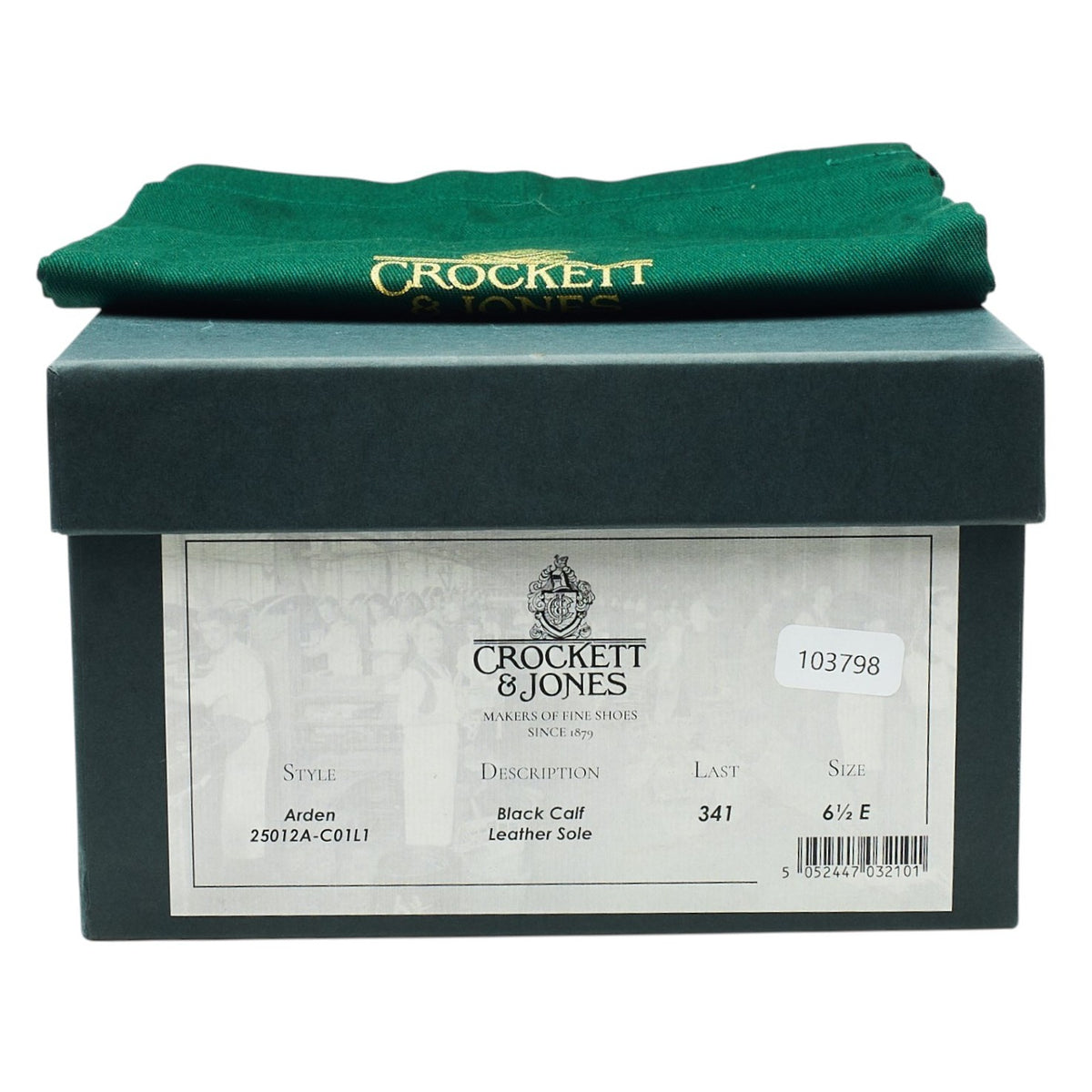 'Arden' Black Leather Oxford Brogues UK 6.5 E