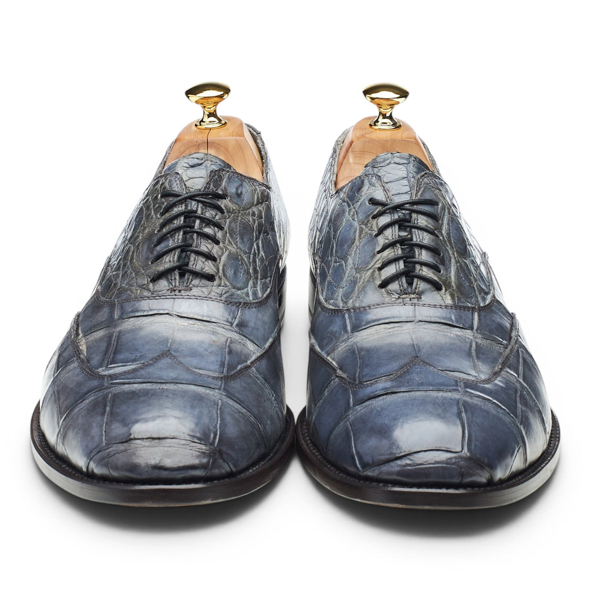 Raparo Blue Alligator Leather Oxford UK 12 EU 46
