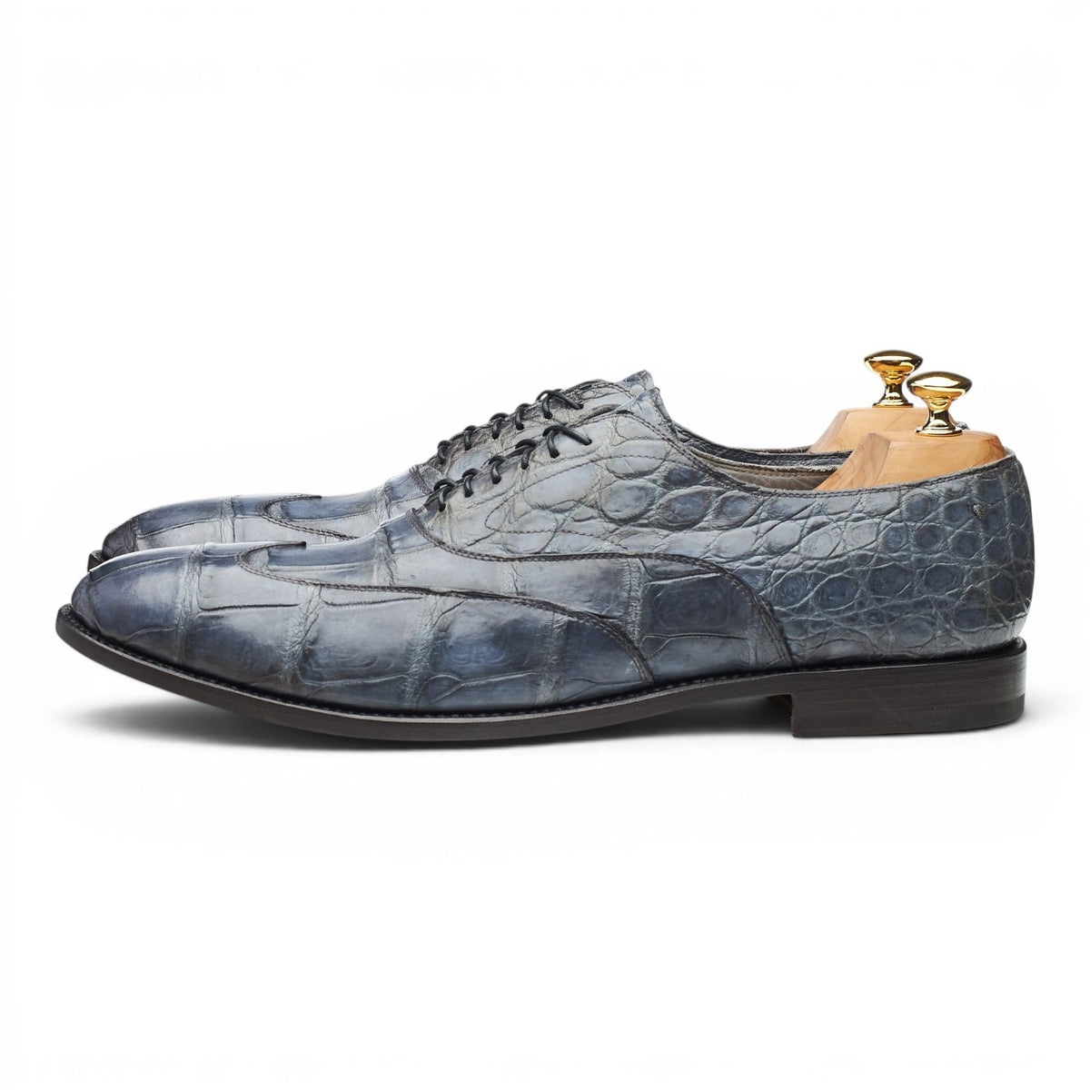 Raparo Blue Alligator Leather Oxford UK 12 EU 46
