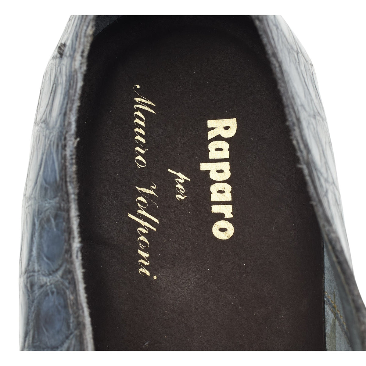 Raparo Blue Alligator Leather Oxford UK 12 EU 46