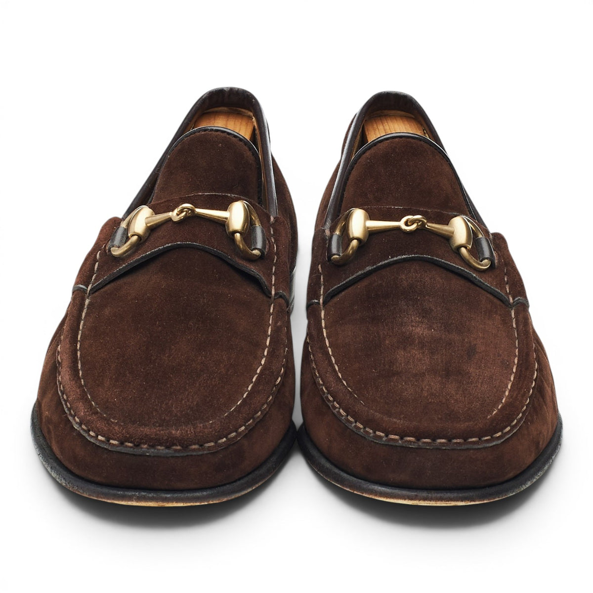 Dark Brown Suede Horsebit Loafers UK 8.5 EU 42.5 E